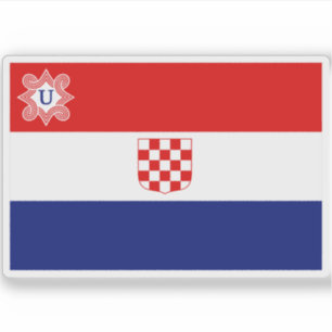 Vlag van de Onafhankelijke Staat Kroatië (1941-194 Sticker