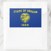vlag van de Oregon-staat Rechthoekige Sticker (Tas)