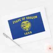vlag van de Oregon-staat Rechthoekige Sticker (Envelop)
