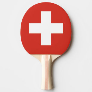 Vlag van de Peddel van de Pingpong van Zwitserland Tafeltennisbatje