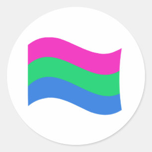 Vlag van de Poly Pride Ronde Sticker
