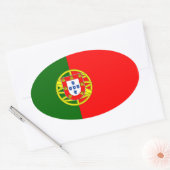 Vlag van de Portugese Ovale Sticker (Envelop)