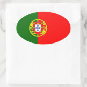 Vlag van de Portugese Ovale Sticker (Tas)
