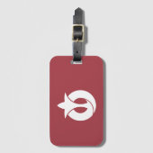 Vlag van de prefectuur Aichi, Japan Bagagelabel (Voorkant (verticaal))