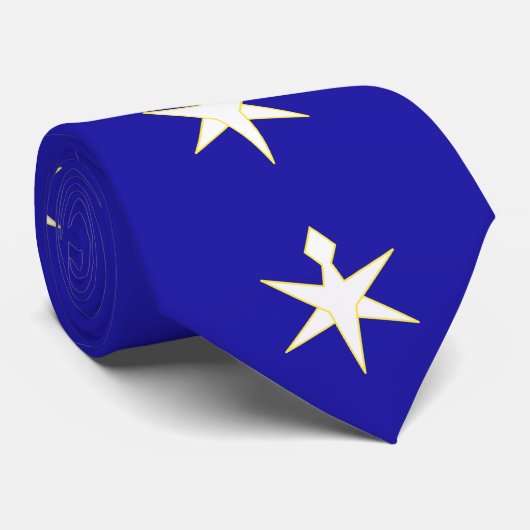 Vlag van de prefectuur Chiba, Japan Stropdas (Opgerold)