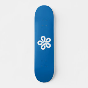 Vlag van de prefectuur Fukuoka, Japan Skateboard