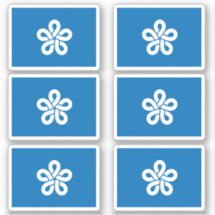 Vlag van de prefectuur Fukuoka, Japan Sticker