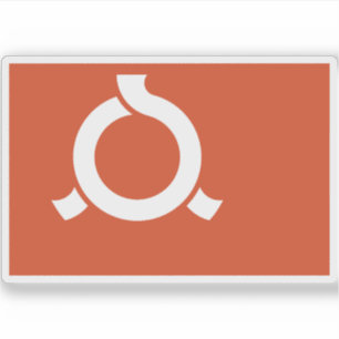 Vlag van de prefectuur Fukushima, Japan Sticker