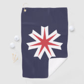Vlag van de prefectuur Hokkaido, Japan Golfhanddoek (Insitu)