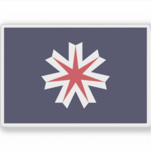 Vlag van de prefectuur Hokkaido Sticker