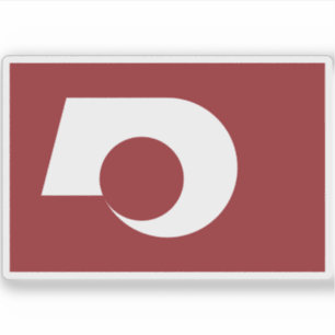 Vlag van de prefectuur Kumamoto, Japan Sticker