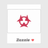 Vlag van de prefectuur Oita (Oita), Japan Sticker (Vel)