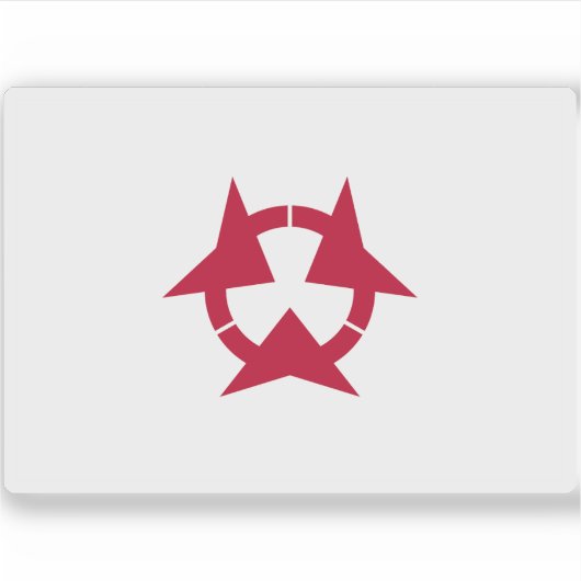 Vlag van de prefectuur Oita (Oita), Japan Sticker (Voorkant)