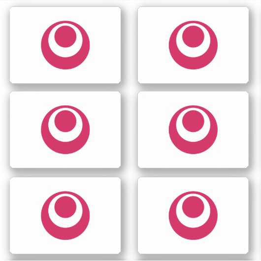 Vlag van de prefectuur Okinawa, Japan Sticker (Voorkant)