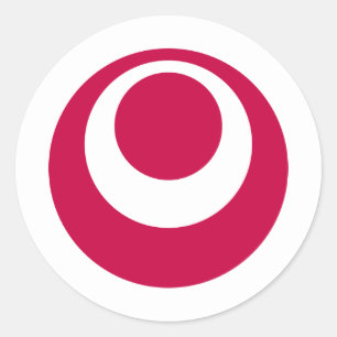 Vlag van de prefectuur Okinawa Ronde Sticker