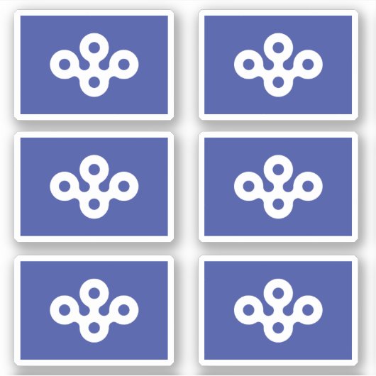 Vlag van de prefectuur Osaka, Japan Sticker (Voorkant)