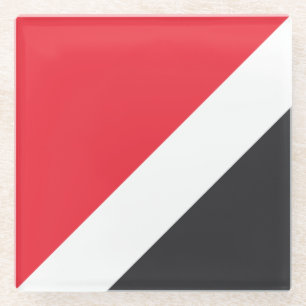 Vlag van de Principality of Sealand Glazen Onderzetter