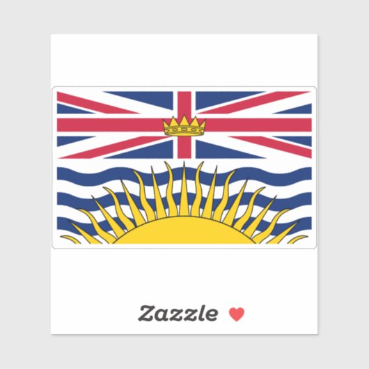 Vlag van de provincie British Columbia Sticker (Vel)