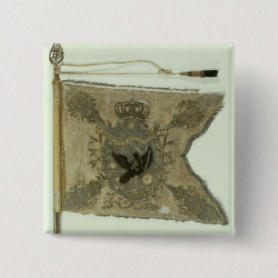 Vlag van de Pruisische infanterie onder Frederick Vierkante Button 5,1 Cm