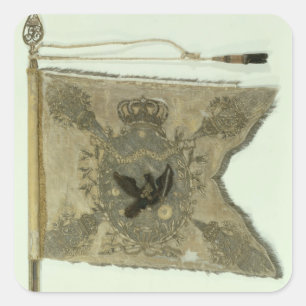 Vlag van de Pruisische infanterie onder Frederick Vierkante Sticker