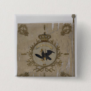 Vlag van de Pruisische infanterie Vierkante Button 5,1 Cm
