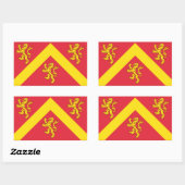 Vlag van de rechthoekige anglesey-sticker sticker (Vel)