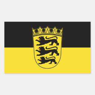 Vlag van de rechthoekige sticker van Baden-Württem