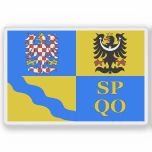 Vlag van de regio Olomouc, Tsjechië Sticker