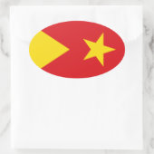Vlag van de regio Tigray Ovale Sticker (Tas)