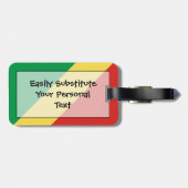 Vlag van de Republiek Congo (Easy ID Personal) Bagagelabel (Achterkant horizontaal)