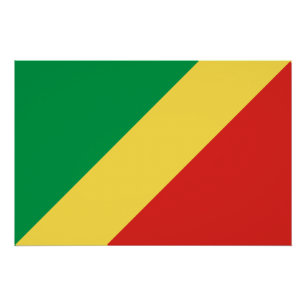 Vlag van de Republiek Congo Perfect Poster