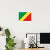 Vlag van de Republiek Congo Poster (Thuiskantoor)