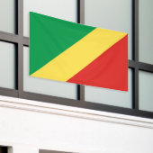 Vlag van de Republiek Congo Spandoek (Buitenkant Gebouw)