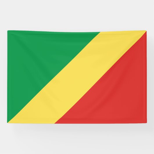 Vlag van de Republiek Congo Spandoek (Horizontaal)