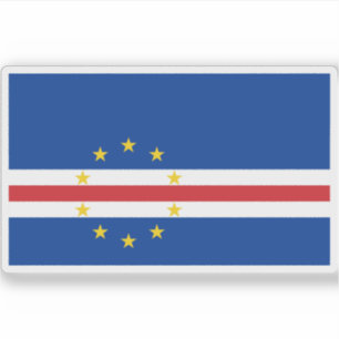 Vlag van de Republiek Kaapverdië (Kaapverdië) Sticker