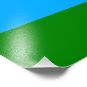 Vlag van de Republiek Karelië Foto Afdruk (Hoek)