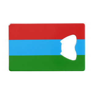 Vlag van de Republiek Karelië Kredietkaart Flessenopener
