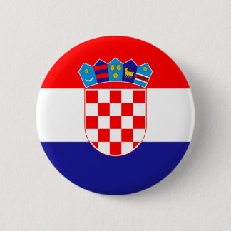 Vlag van de Republiek Kroatië Ronde Button 5,7 Cm
