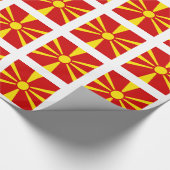 Vlag van de Republiek Macedonië Cadeaupapier (Hoek)