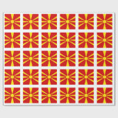 Vlag van de Republiek Macedonië Cadeaupapier (Vlak)
