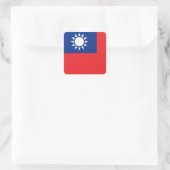Vlag van de Republiek Taiwan Vierkante Sticker (Tas)