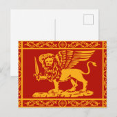 Vlag van de Republiek Venetië Briefkaart (Voorkant / Achterkant)