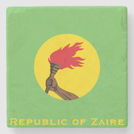 Vlag van de Republiek Zaïre Stenen Onderzetter