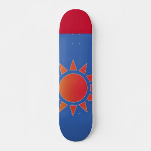 Vlag van de rode Oranje zonneplaat van Taiwan Skateboard