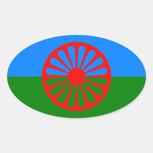 Vlag van de Roma Ovale Sticker (Voorkant)