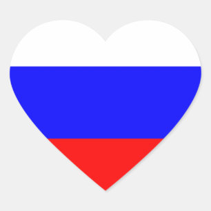 Vlag van de Russische Federatie - Ф г Р оса Hart Sticker