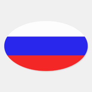 Vlag van de Russische Federatie Ovale Sticker