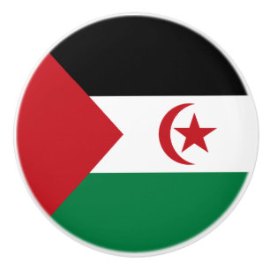 Vlag van de Sahrawi Arabische Democratische Republ Keramische Knop