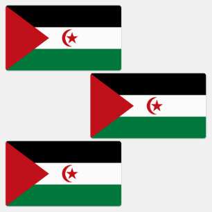 Vlag van de Sahrawi Arabische Democratische Republ Labels