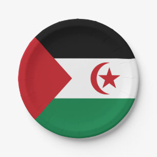 Vlag van de Sahrawi Arabische Democratische Republ Papieren Bordje